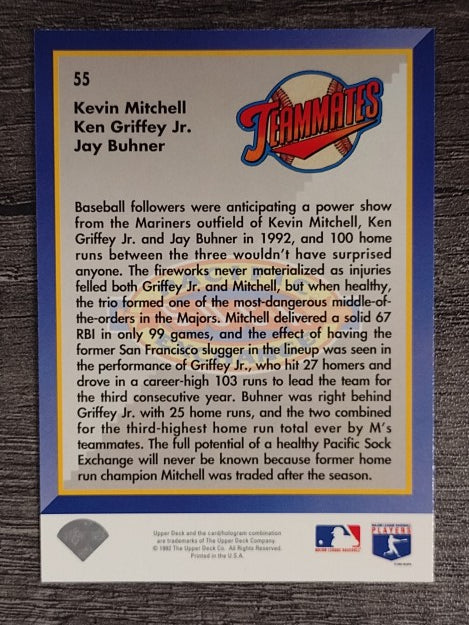 1993 Upper Deck #55 Ken Griffey Jr./Jay Buhner/Kevin Mitchell
