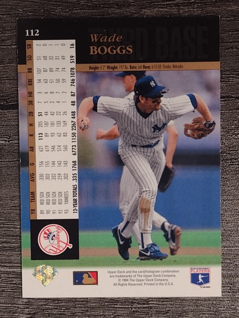 1994 Upper Deck Electric Diamond #112 Wade Boggs