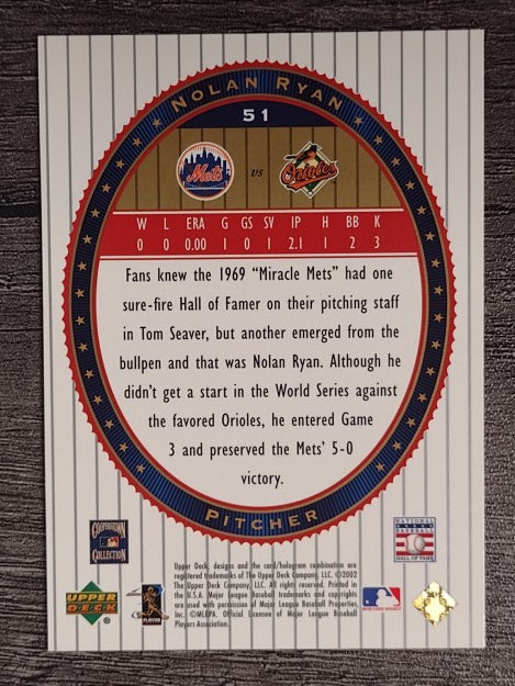 2002 Upper Deck World Series Heroes #51 Nolan Ryan