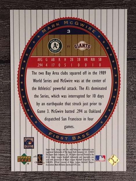 2002 Upper Deck World Series Heroes #3 Mark McGwire