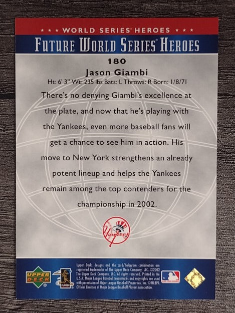 2002 Upper Deck World Series Heroes #180 Jason Giambi FWS