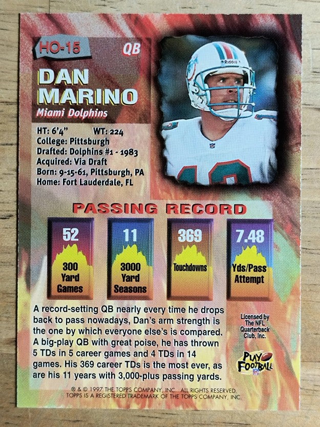 1997 Topps High Octane #HO15 Dan Marino