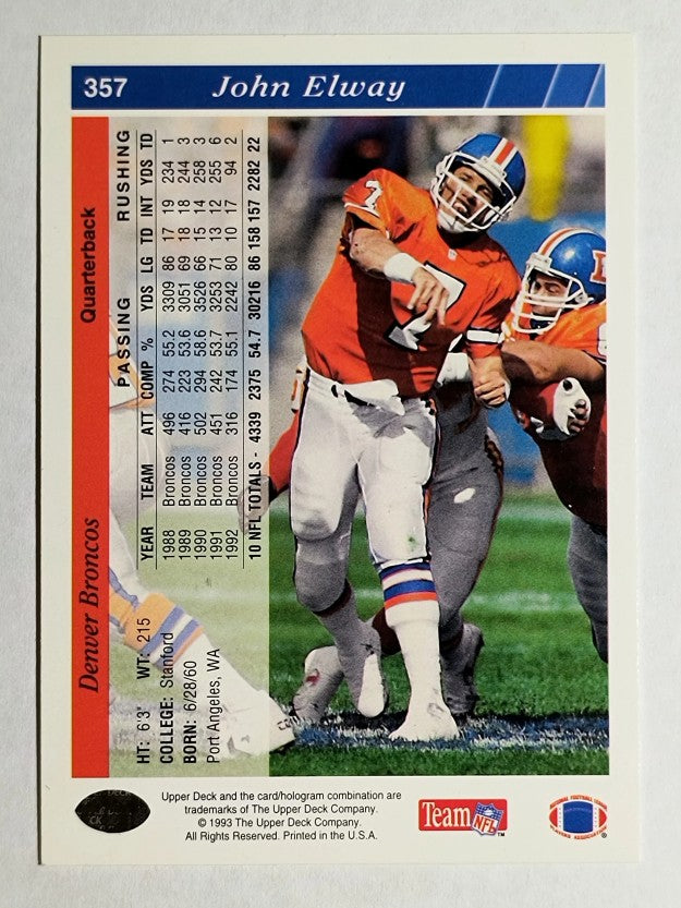 1993 Upper Deck #357 John Elway