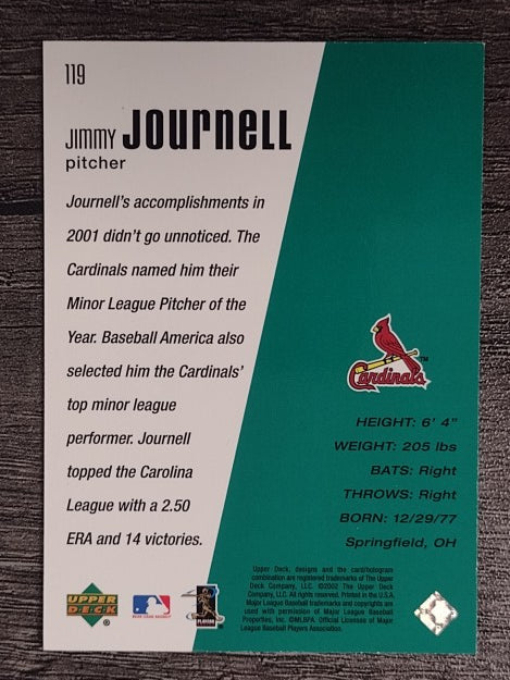 2002 Upper Deck Diamond Connection #119 Jim Journell DC (NM)