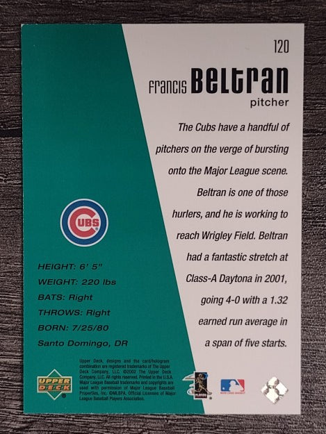 2002 Upper Deck Diamond Connection #120 Francis Beltran DC RC (NM)