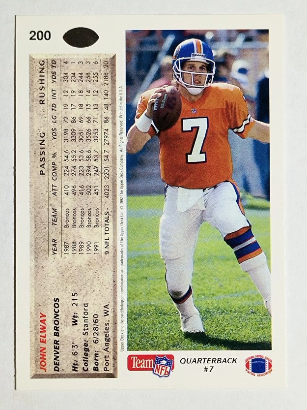 1992 Upper Deck #200 John Elway
