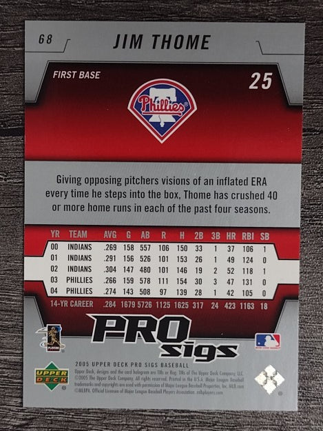 2005 Upper Deck Pro Sigs Silver #68 Jim Thome