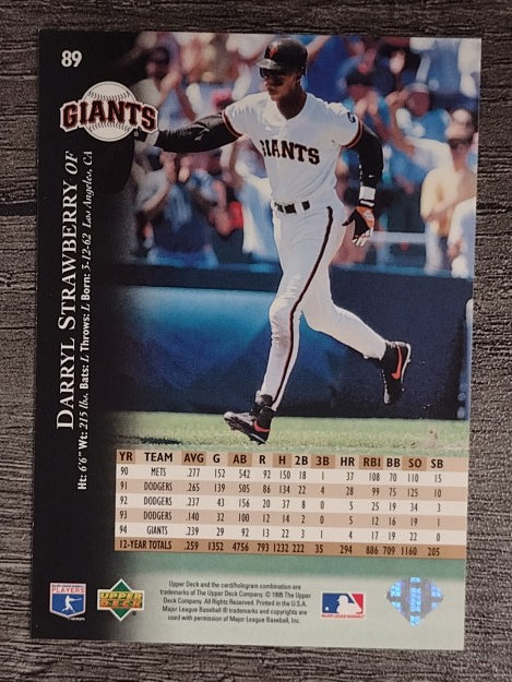 1995 Upper Deck Electric Diamond #89 Darryl Strawberry