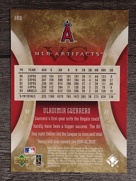 2005 Artifacts #100 Vladimir Guerrero