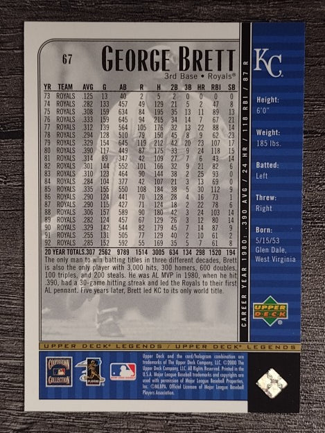 2000 Upper Deck Legends #67 George Brett