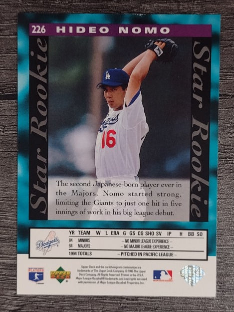 1995 Upper Deck #226 Hideo Nomo RC (NM)