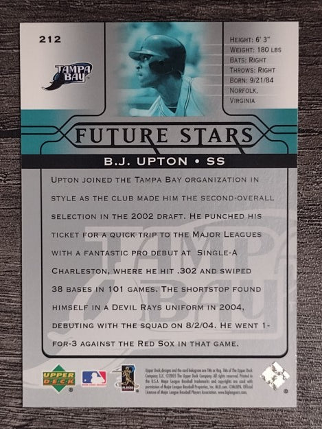 2005 Upper Deck #212 B.J. Upton SR