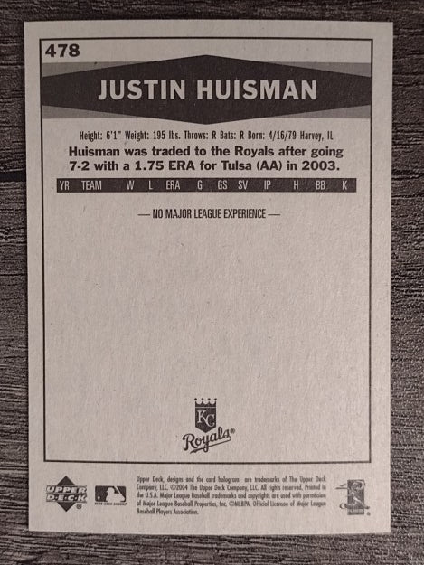 2004 Upper Deck Vintage #478 Justin Huisman RC