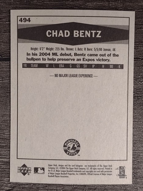2004 Upper Deck Vintage #494 Chad Bentz RC