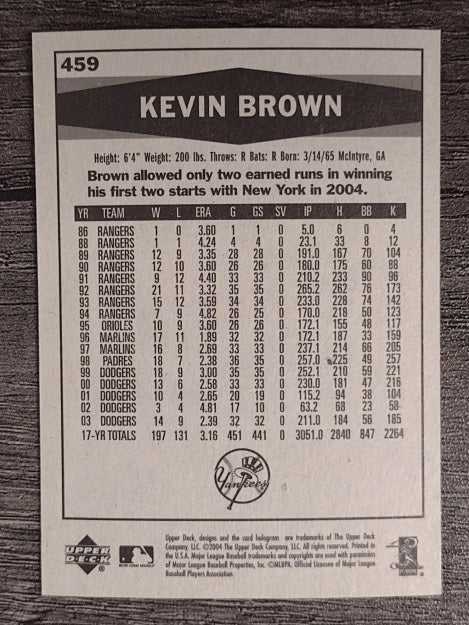2004 Upper Deck Vintage #459 Kevin Brown