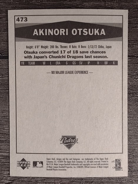 2004 Upper Deck Vintage #473 Akinori Otsuka RC