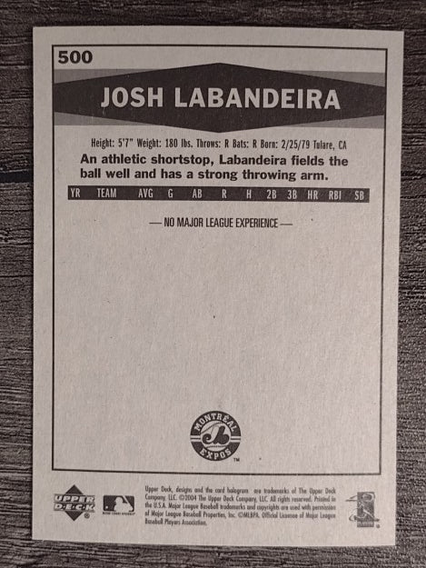 2004 Upper Deck Vintage #500 Josh Labandeira RC