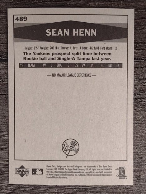 2004 Upper Deck Vintage #489 Sean Henn RC