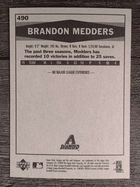 2004 Upper Deck Vintage #490 Brandon Medders RC
