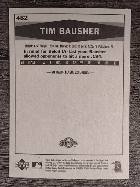 2004 Upper Deck Vintage #482 Tim Bausher RC
