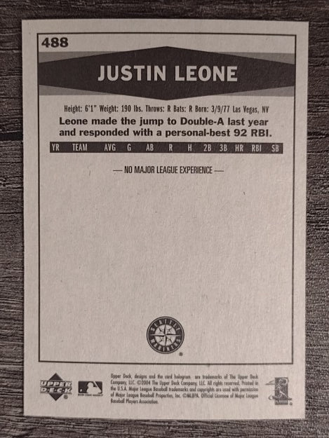 2004 Upper Deck Vintage #488 Justin Leone RC (EX)
