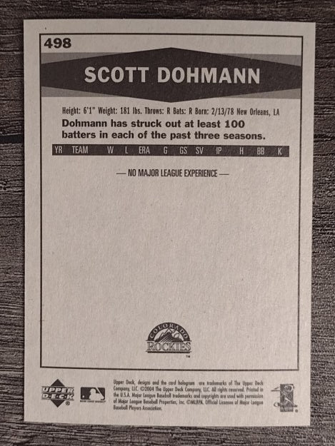 2004 Upper Deck Vintage #498 Scott Dohmann RC (EXMT)
