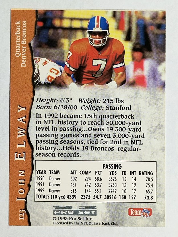 1993 Pro Set #123 John Elway