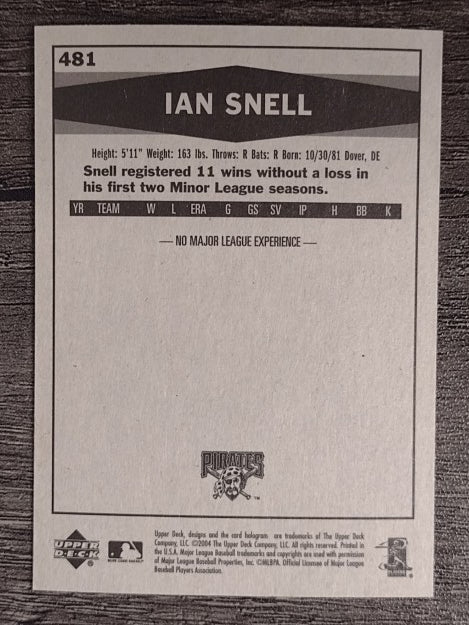 2004 Upper Deck Vintage #481 Ian Snell RC (EX)