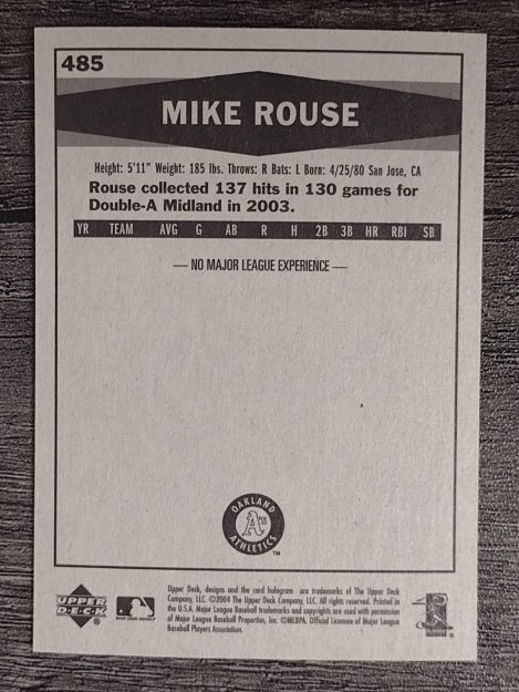 2004 Upper Deck Vintage #485 Mike Rouse RC (EXMT)