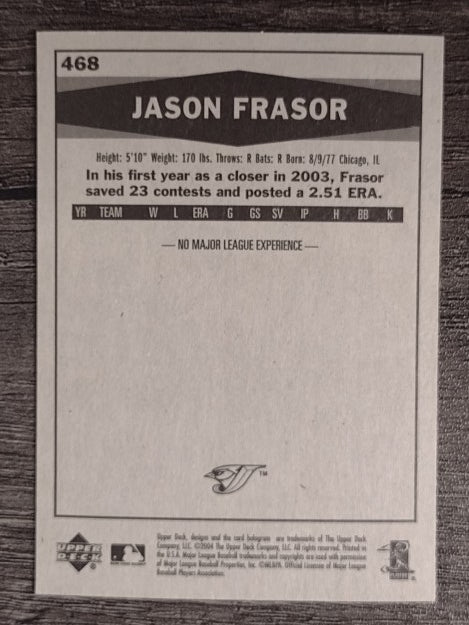 2004 Upper Deck Vintage #468 Jason Frasor RC (EXMT)