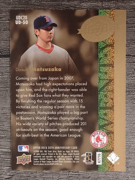 2008 Upper Deck 20th Anniversary #UD50 Daisuke Matsuzaka