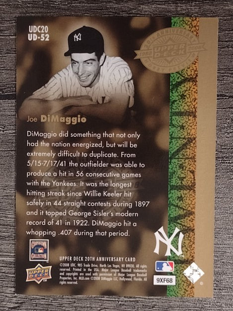 2008 Upper Deck 20th Anniversary #UD52 Joe DiMaggio (NM)