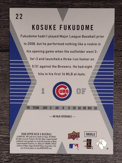 2008 Upper Deck X #22 Kosuke Fukudome RC