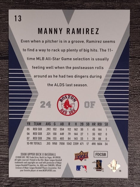 2008 Upper Deck X #13 Manny Ramirez