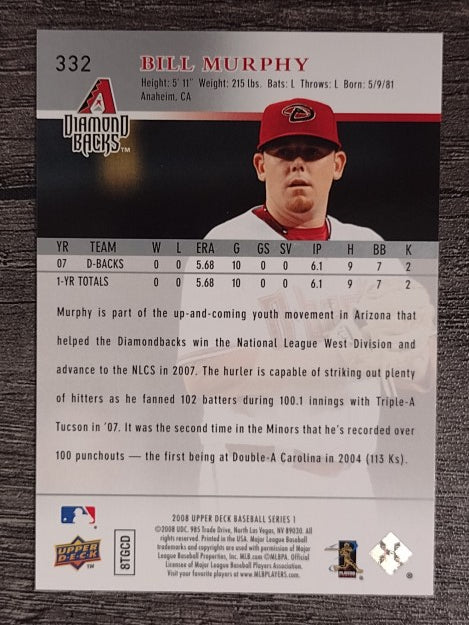 2008 Upper Deck #332 Bill Murphy