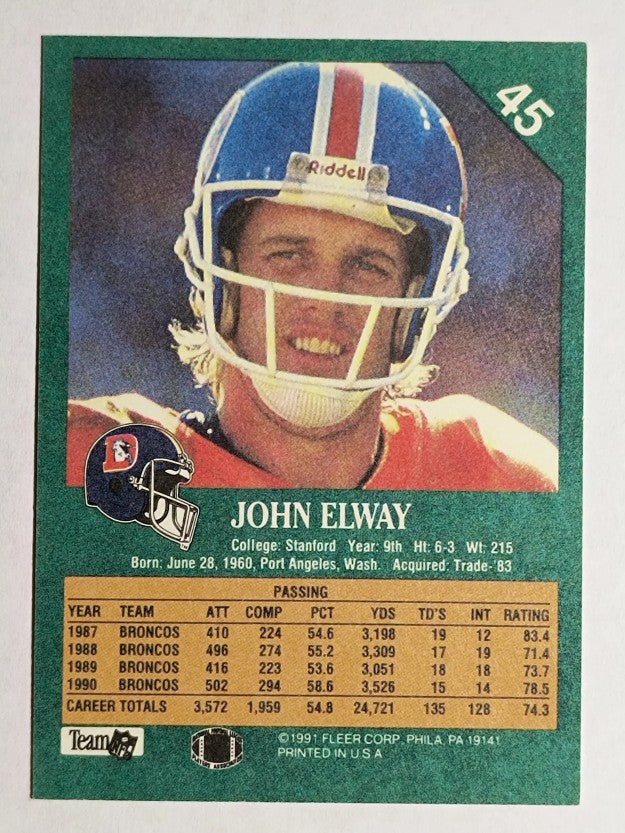 1991 Fleer #45 John Elway
