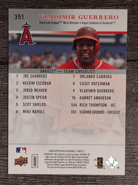 2008 Upper Deck #351 Vladimir Guerrero CL