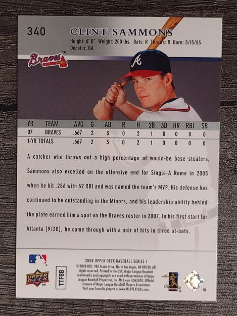 2008 Upper Deck #340 Clint Sammons