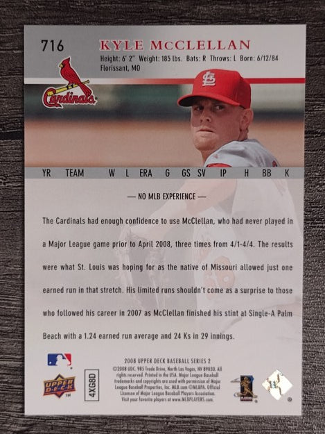 2008 Upper Deck #716 Kyle McClellan RC