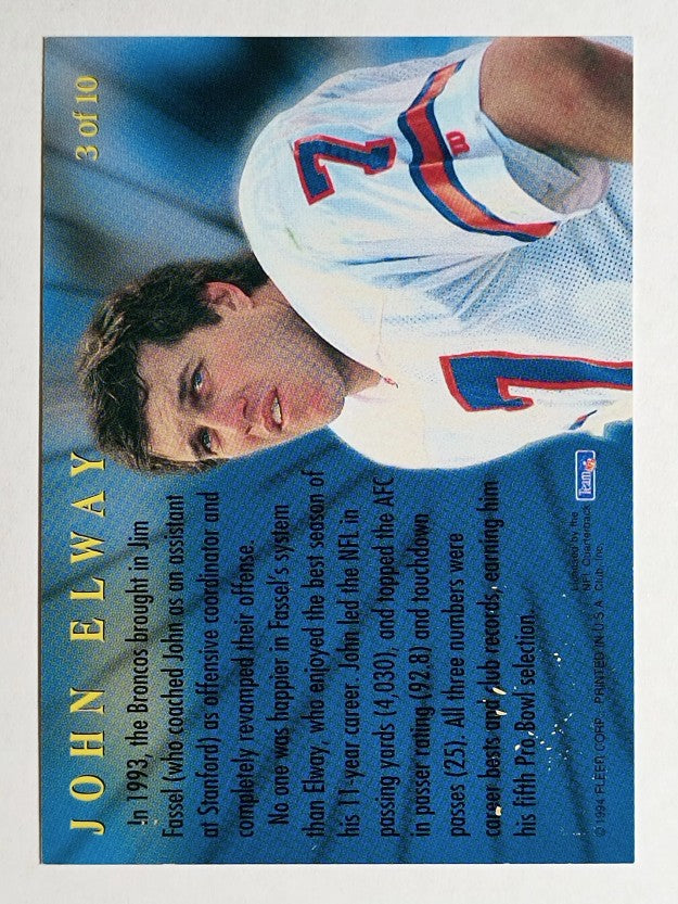 1994 Fleer League Leaders #3 John Elway