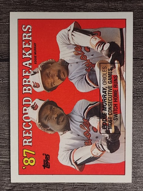 1988 Topps #4A Eddie Murray RB/Caption in box on card front