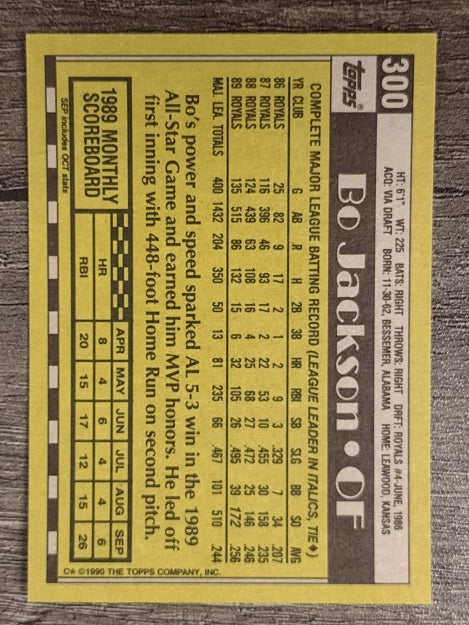 1990 Topps #300 Bo Jackson