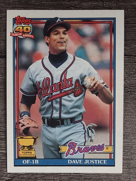1991 Topps #329 Dave Justice
