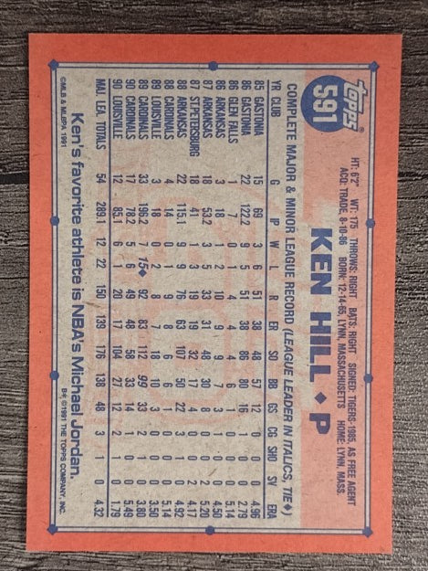 1991 Topps #591 Ken Hill
