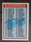 1989 Topps #782 Checklist 661-792
