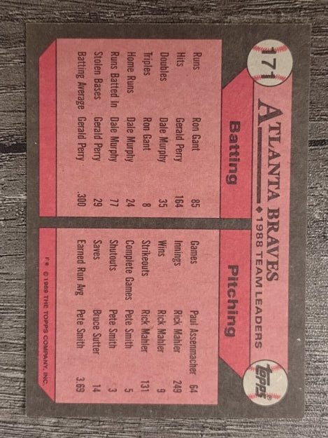 1989 Topps #171 Andres Thomas TL