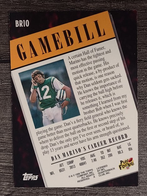1996 Topps Broadway's Reviews #BR10 Dan Marino
