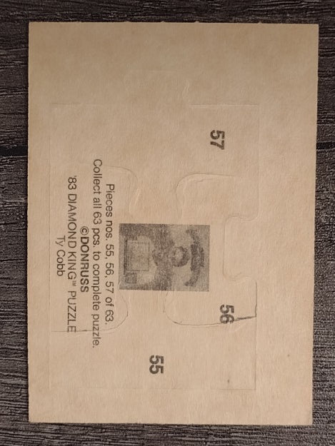 1983 Donruss Ty Cobb Puzzle #55 Cobb Puzzle 55-57