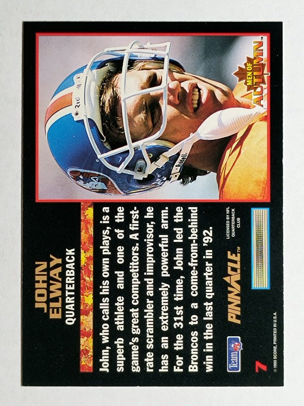 1993 Pinnacle Men of Autumn #7 John Elway