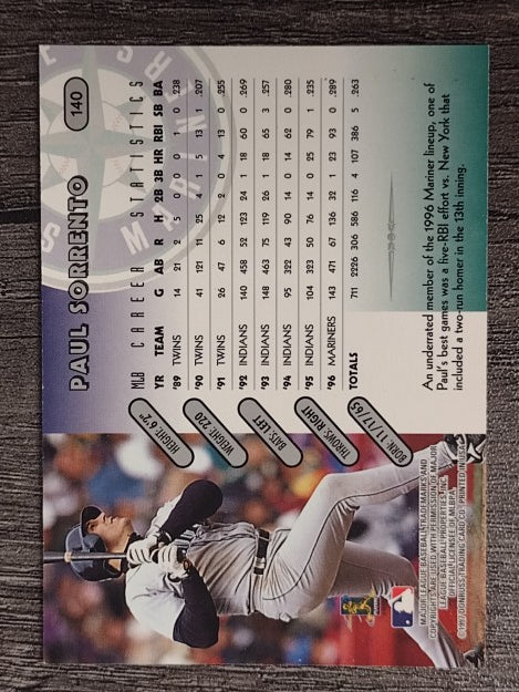 1997 Donruss Team Sets #140 Paul Sorrento